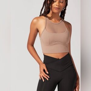 Popflex | MESH CROP BRALETTE BROWN